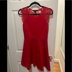 Red dress - back lace